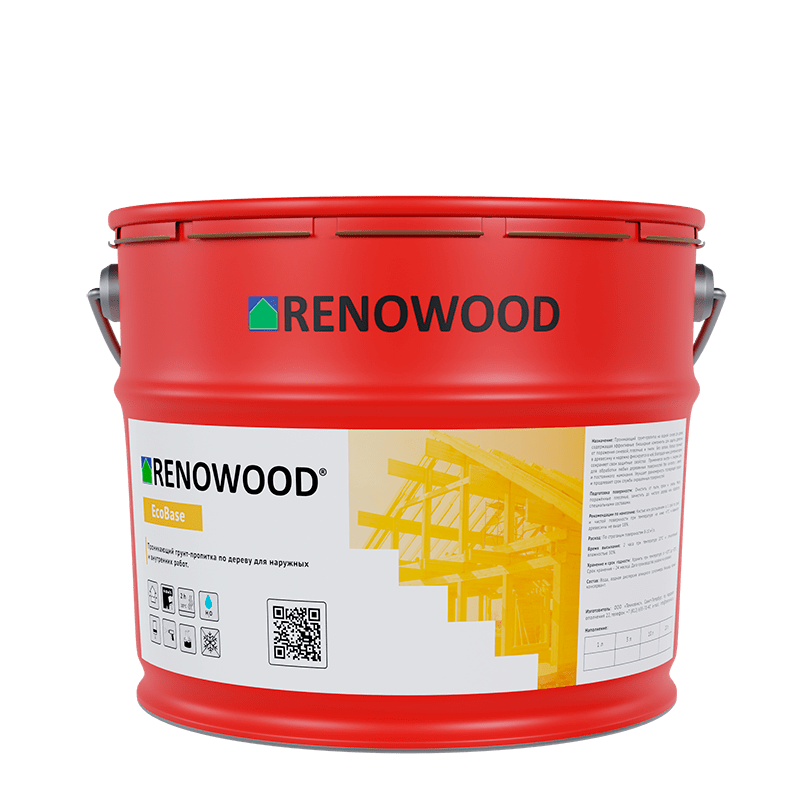 RENOWOOD Eco Base / Грунтовочный антисептик, 20 л. купить в СПб — фото товара, цена | NiceWood