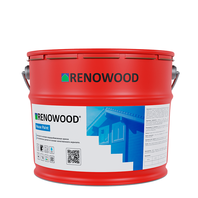 RENOWOOD House Paint / Укрывная краска, база 1,18 л. купить в СПб — фото товара, цена | NiceWood